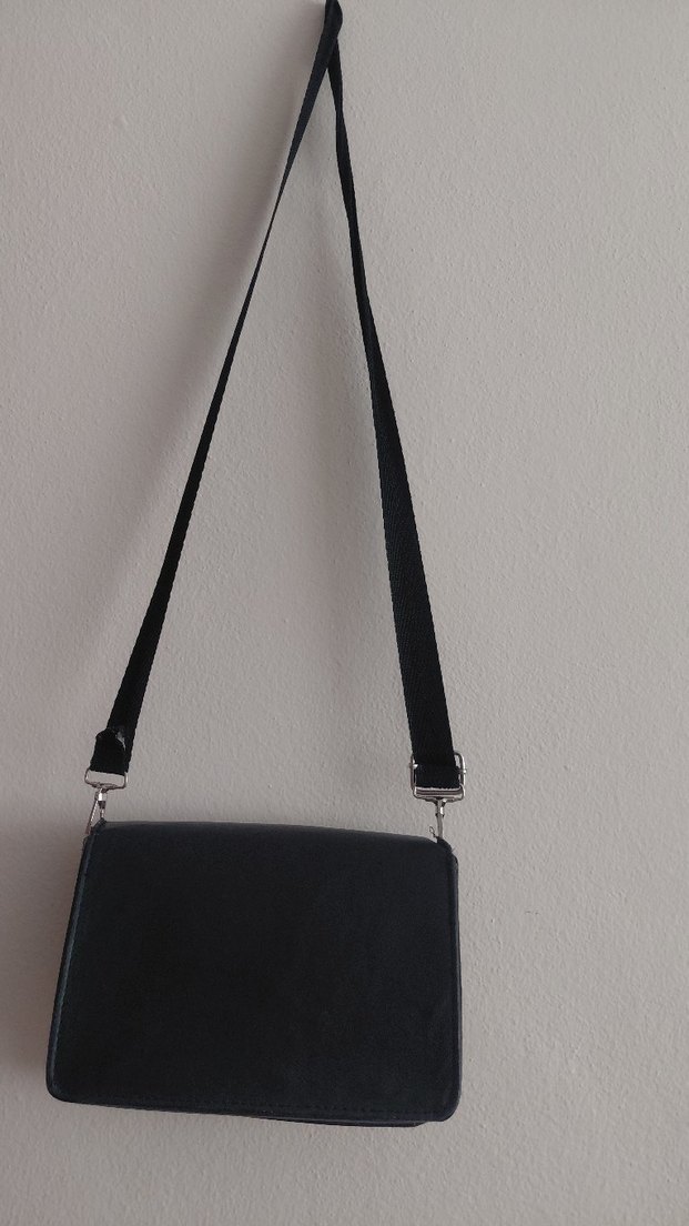 Siyah Deri Kadın Omuz Çantası - Görsel 3