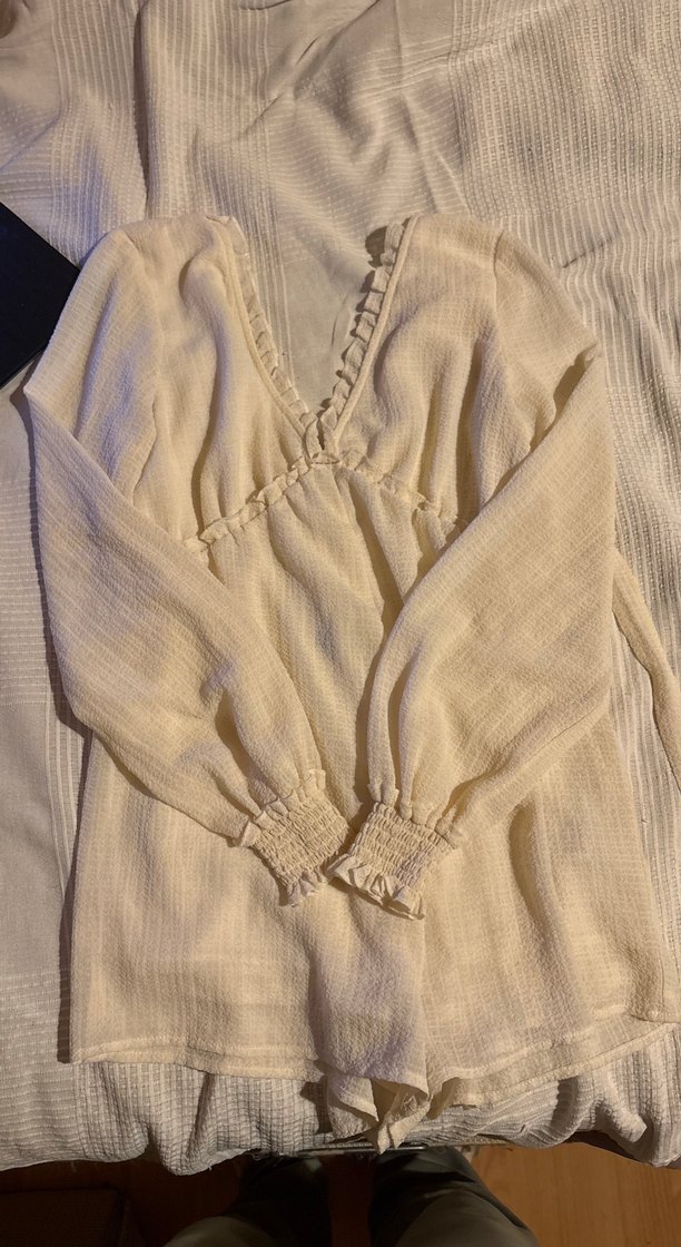 Bej Keten Kadın tulum - Görsel 3