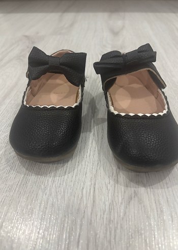 Kız Çocuk Siyah Fiyonklu Babet Ayakkabı - Görsel 5