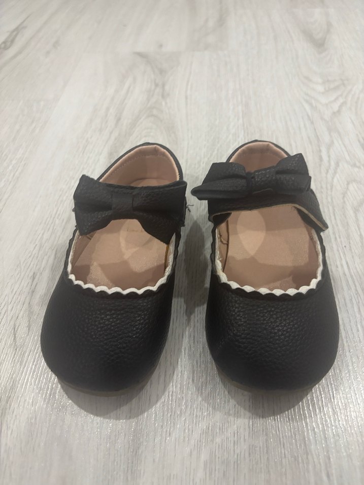 Kız Çocuk Siyah Fiyonklu Babet Ayakkabı - Görsel 3