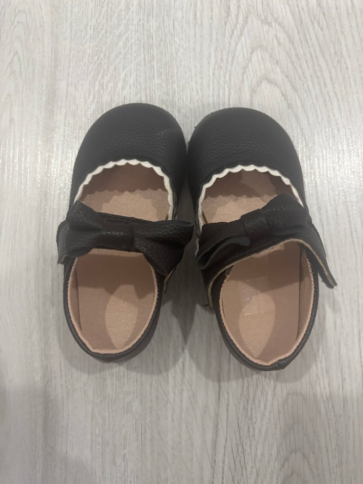 Kız Çocuk Siyah Fiyonklu Babet Ayakkabı - Görsel 2