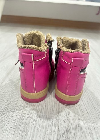Pembe Kürklü Kız Çocuk Punk Botları - Görsel 4