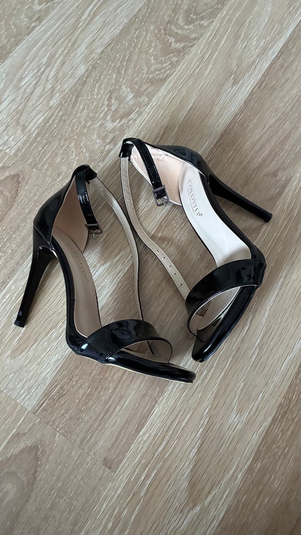 Siyah Rugan Kadın Topuklu Ayakkabı - Görsel 5