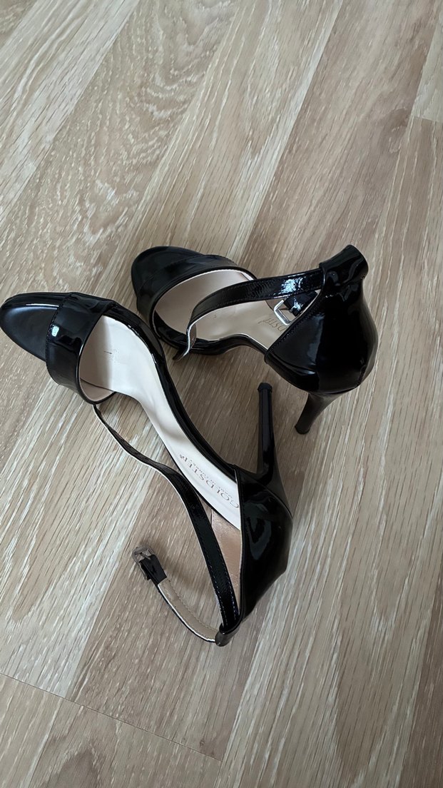 Siyah Rugan Kadın Topuklu Ayakkabı - Görsel 3