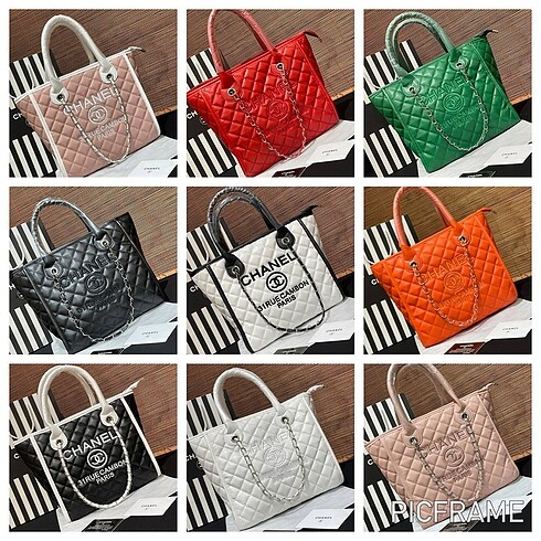  Beden Chanel Astarlı Fermuar kapamalı Uzun askı yok ÖLÇÜ: 27*26