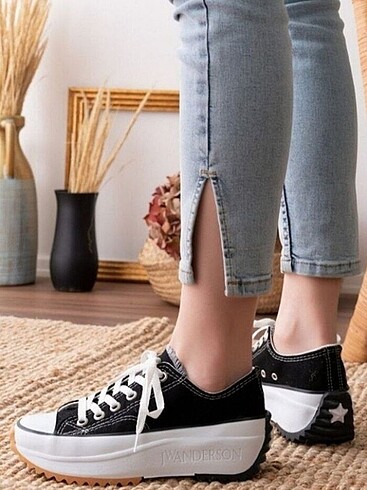 38 Beden siyah Renk CONVERSE WANDERSON RUN STAR