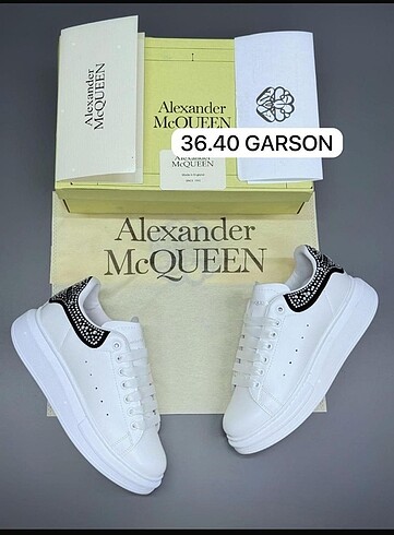 38 Beden beyaz Renk ALEXANDER MCQUEEN TAŞLI TOZ TORBALI