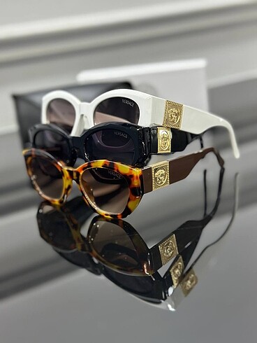 Beden beyaz Renk VERSACE Gözlük+Kutu+Kılıf+Temizleme Bezi Sunglasses+Box+Case+Cl