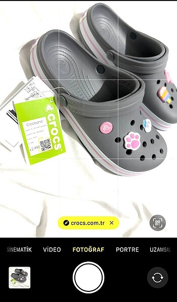 Crocs GRİ-PEMBE CROCSS 36-37-38-39-40-41 MEVCUTTUR SÜSLER +12? dir