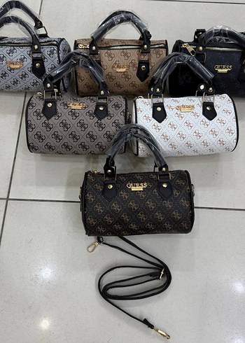 Guess Tokalı Kahverengi Desenli Kadın Çanta