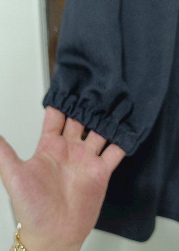 Kadın Siyah Uzun ceket - Görsel 3