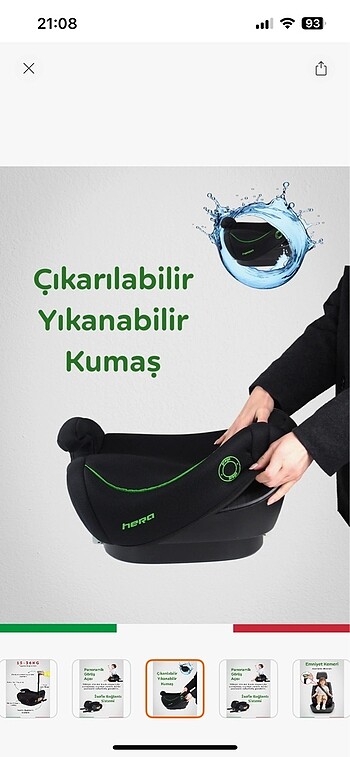 15-36 kg Beden siyah Renk Prego oto yükseltici