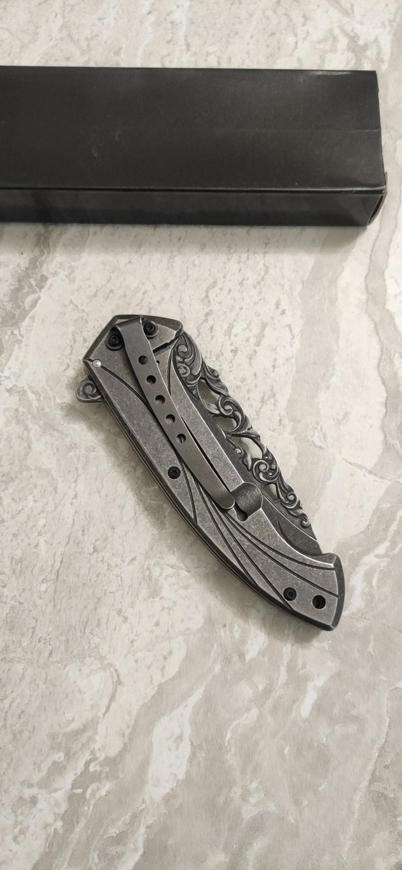 Gravürlü Efsane desenli işlemeli çakı - Görsel 4