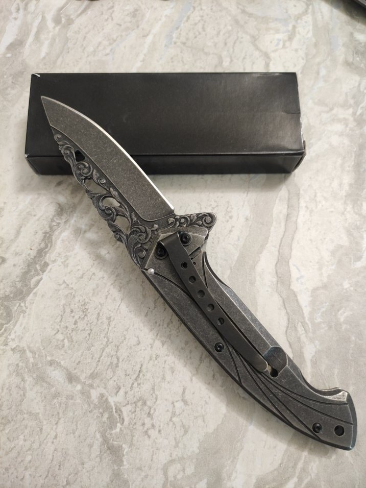 Gravürlü Efsane desenli işlemeli çakı - Görsel 2