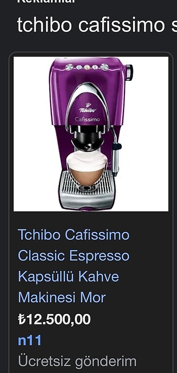 Tchibo Kapsül kahve makinası