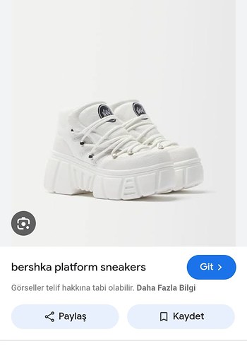 Beyaz Bershka Platform Spor Ayakkabı