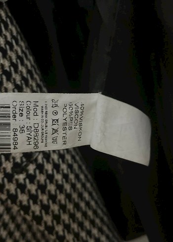 38 Beden kahverengi Renk Düğmeli Kahverengi Ekose Kadın Blazer