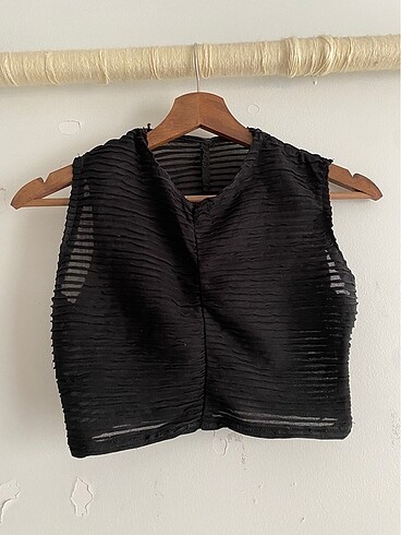 Zara Siyah Crop