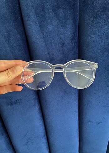 Beyaz şeffaf camlı gözlük - Görsel 5