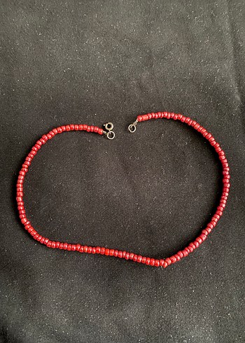 Çingene Pembesi Boncuklu Midi Kolye - Görsel 2