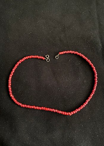 Çingene Pembesi Boncuklu Midi Kolye - Görsel 3