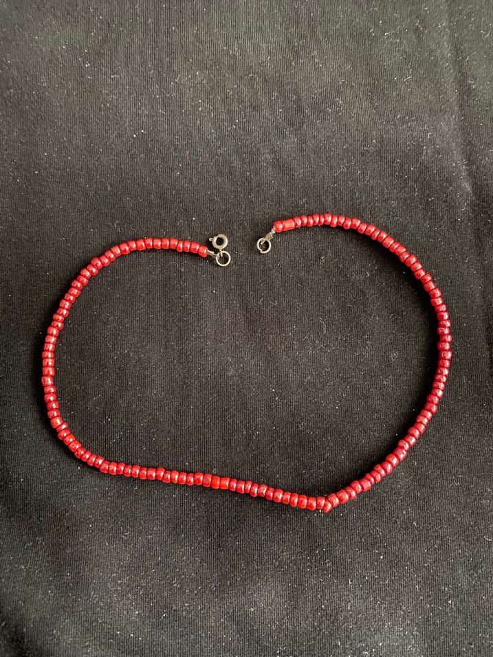 Çingene Pembesi Boncuklu Midi Kolye - Görsel 2