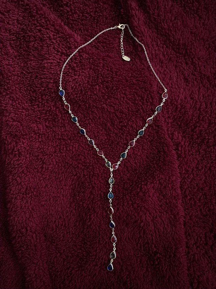 Uzun Zincirli Çok Renkli Bohem Kadın Kolyesi - Görsel 3