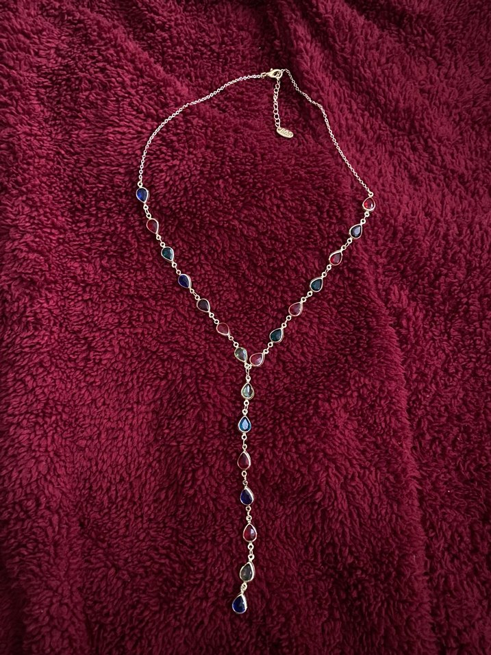 Uzun Zincirli Çok Renkli Bohem Kadın Kolyesi - Görsel 2