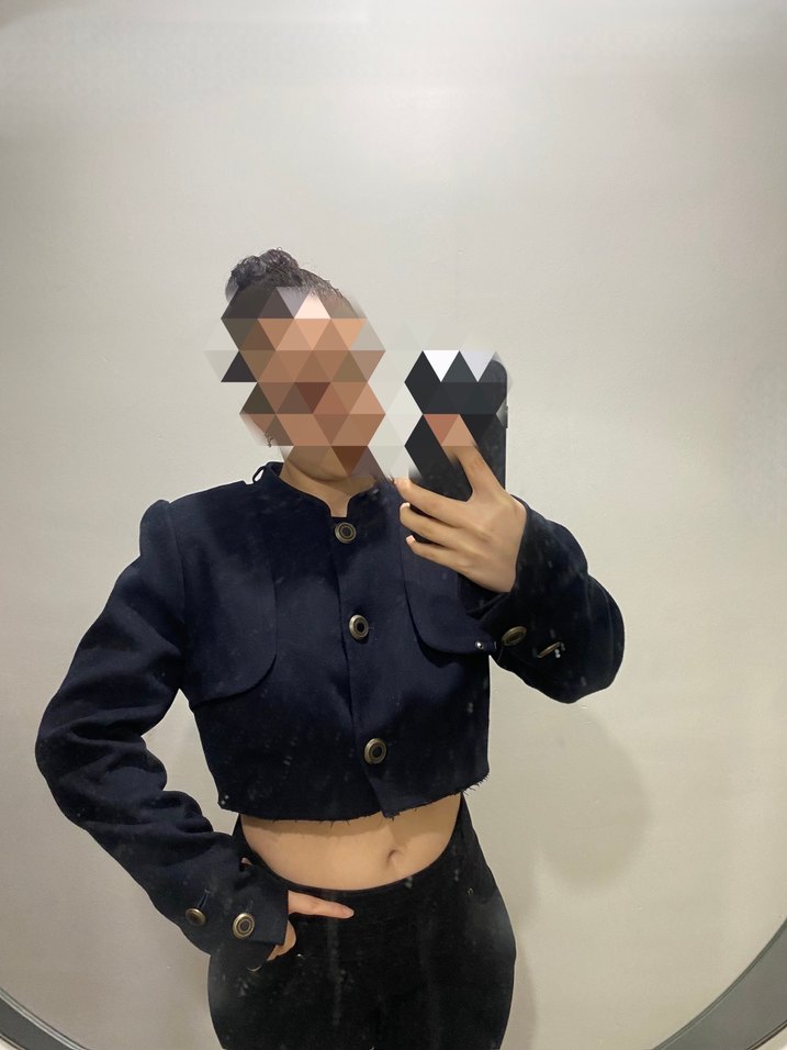 Koyu Laci kaşe blazer ceket - Görsel 2