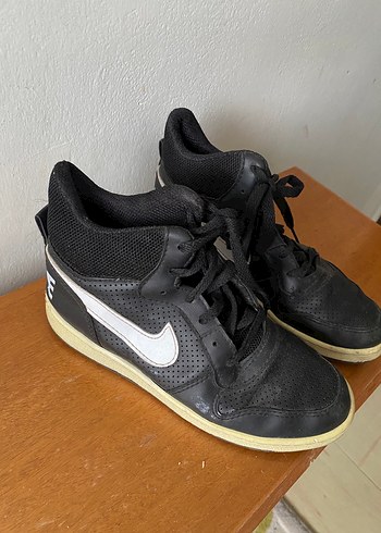 Nıke Siyah Dolgu Topuklu Bağcıklı Spor Ayakkabı - Görsel 5