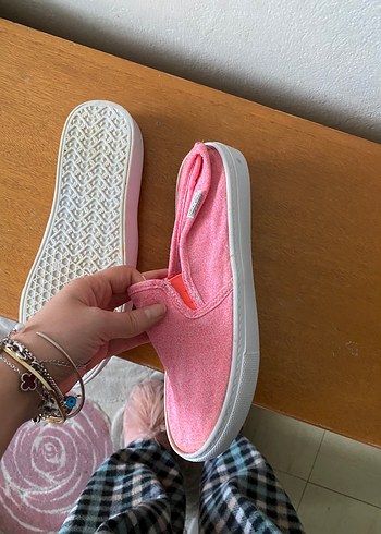 Pembe Kadın Sneaker Velcro Detaylı - Görsel 2