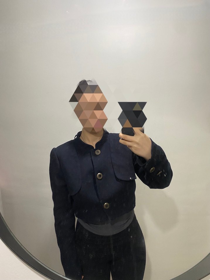 Koyu laci kaşe blazer ceket - Görsel 2