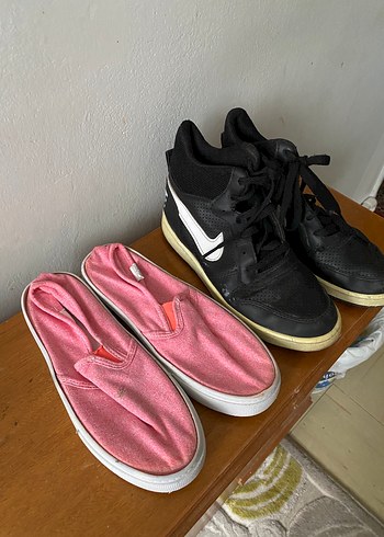 Pembe Kadın Spor Ayakkabı Velcro Detaylı - Görsel 3