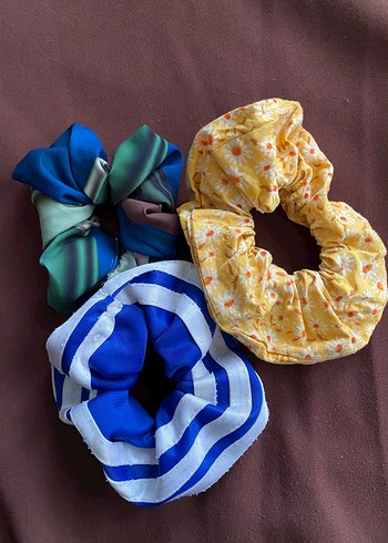 3lü Renkli Elastik Kadın Saç Tokaları - Görsel 4