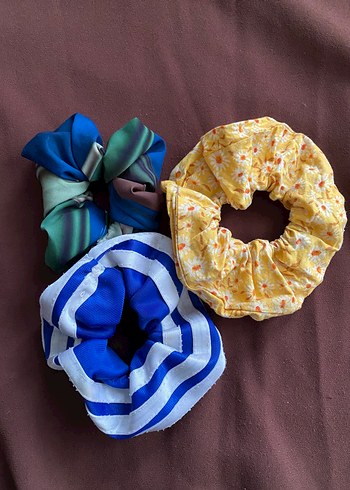 3lü Renkli Elastik Kadın Saç Tokaları - Görsel 3