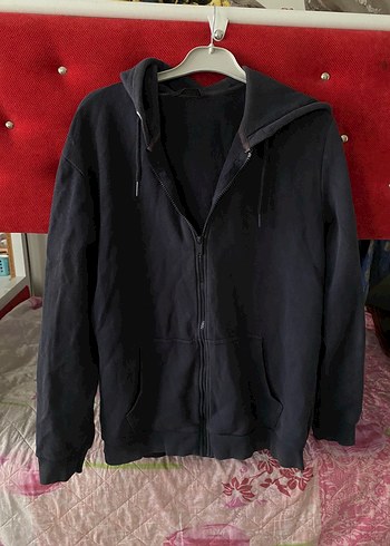 Decathlon Koyu Lacivert Kapusonlu Fermuarli Sweatshirt