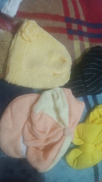 3-6 Ay, 17 cm Beden çeşitli Renk Bebek şapkası