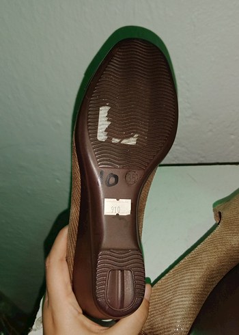 Bej Dolgu Topuklu Yılan Desenli Klasik Kadın Ayakkabı - Görsel 4