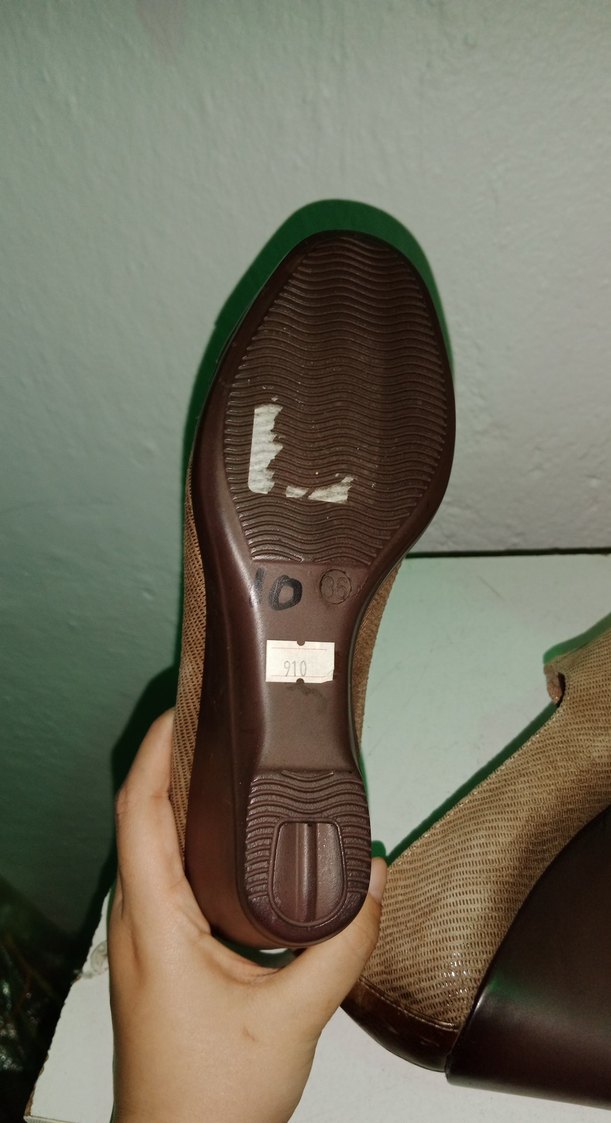 Bej Dolgu Topuklu Yılan Desenli Klasik Kadın Ayakkabı - Görsel 4