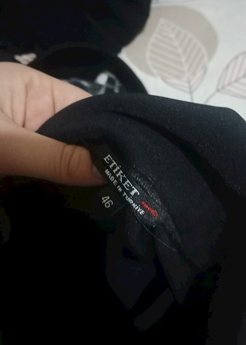 Kemerli Siyah Kadın Kumaş Pantolon - Görsel 5