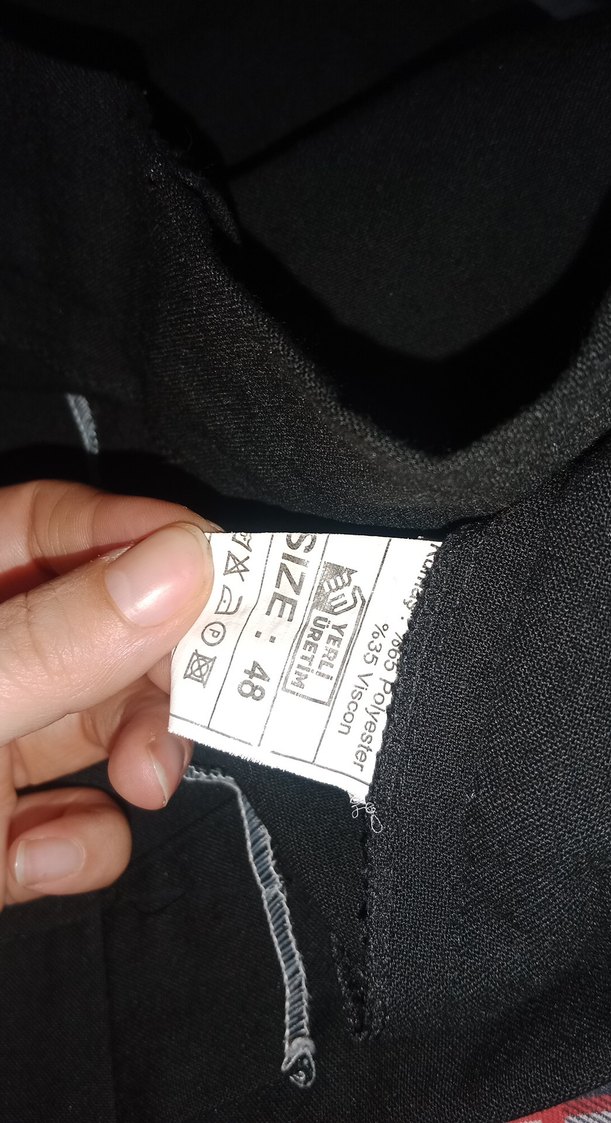 Kadın Siyah Kemerli Kumaş Pantolon - Görsel 3