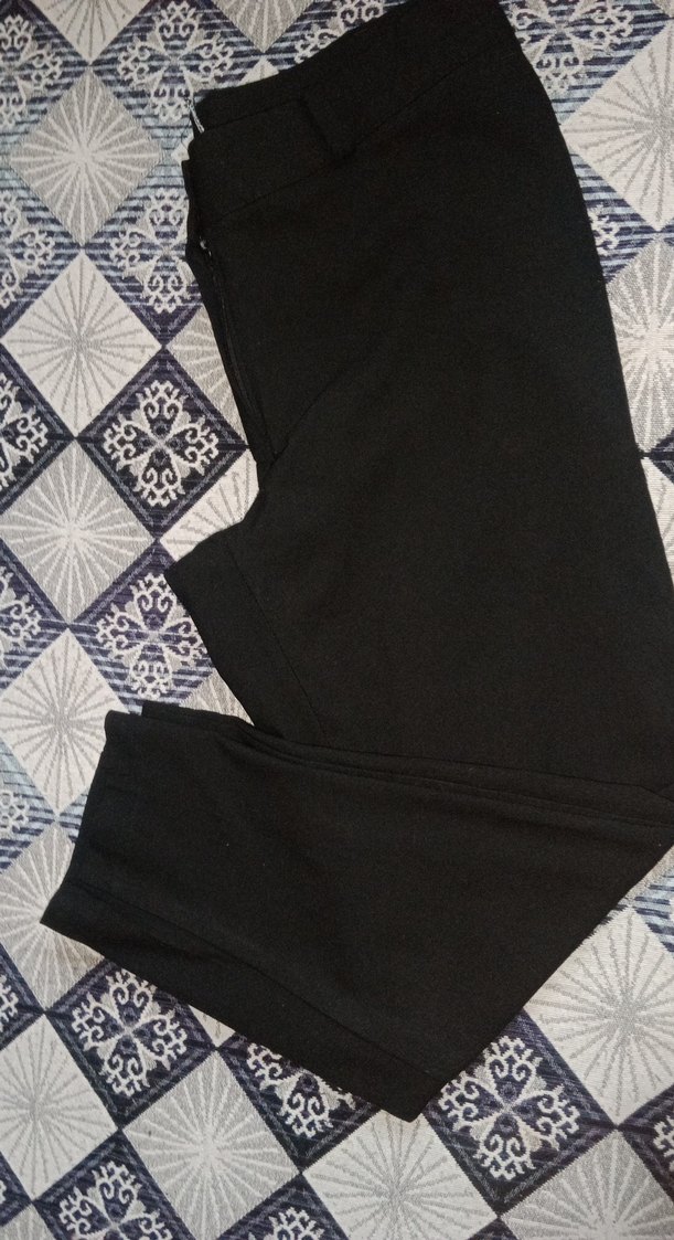 Kadın Siyah Kemerli Kumaş Pantolon - Görsel 5