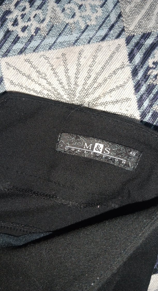 Kadın Siyah Kemerli Kumaş Pantolon - Görsel 5