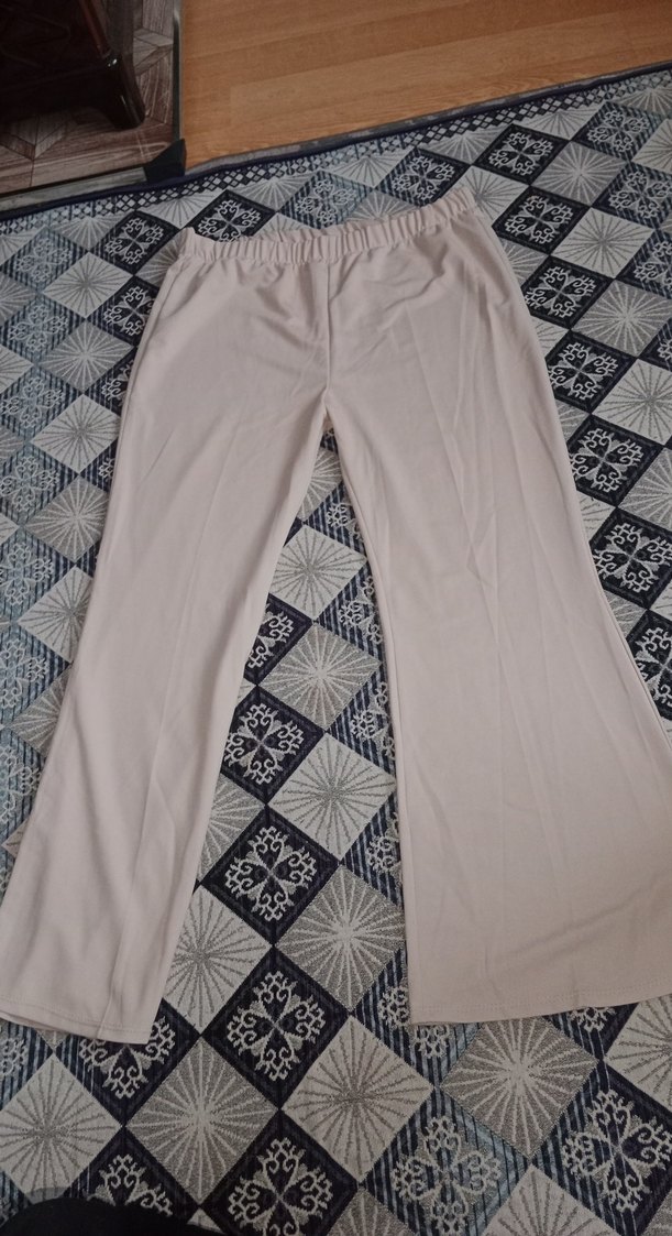 Bej Kadın Uzun Kumaş Pantolon - Görsel 2