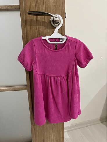 Ebebek 1 yaş kız bebek elbise fuşya