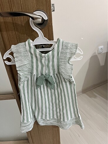 9-12 Ay Beden Ebebek 1 yaş kız bebek elbise yeşil