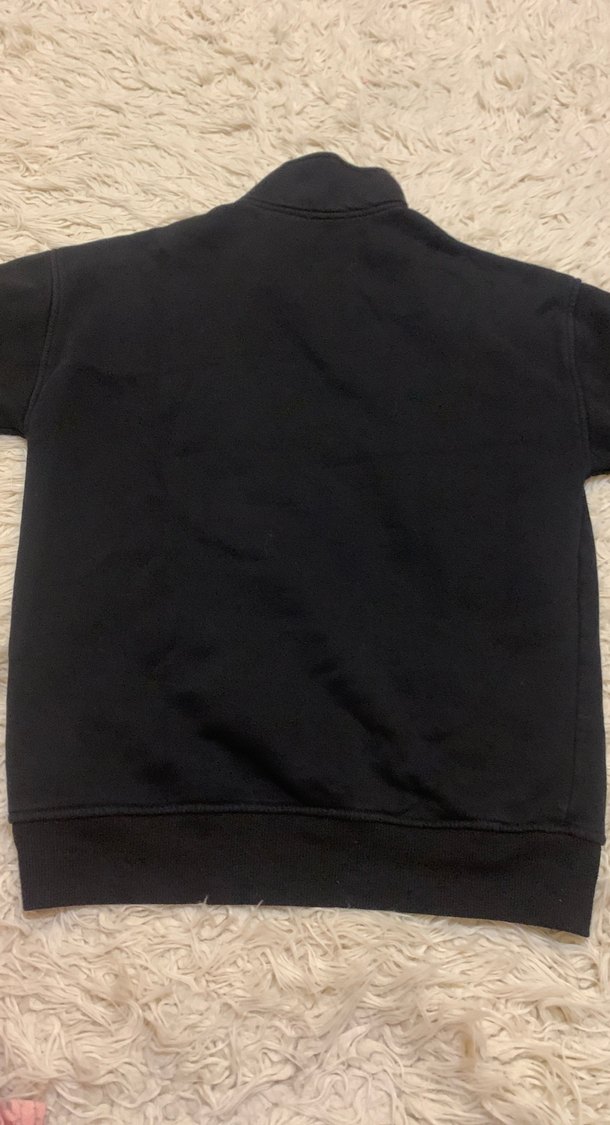 Siyah Yarım Fermuarlı Sweatshirt - Görsel 3