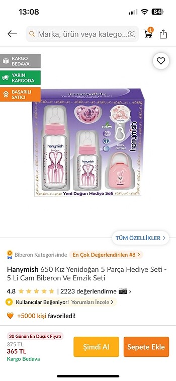  Beden Biberon seti
