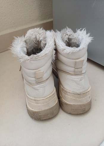 Gri Tüylü Kadın Günlük Wedge Topuk Bot - Görsel 3