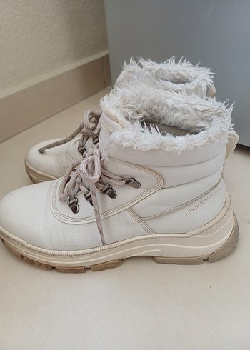 Gri Tüylü Kadın Günlük Wedge Topuk Bot - Görsel 4